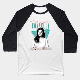 Jennifer Connelly // Retro Style Fan Design Baseball T-Shirt